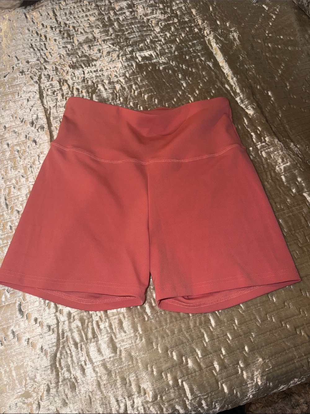 High-Rise Rust pinkish Women’s Active Shorts